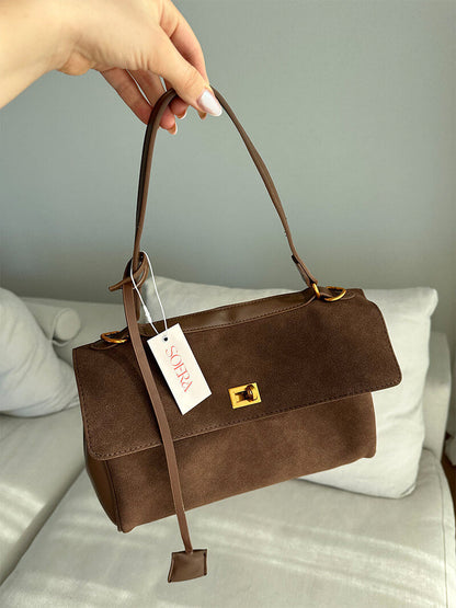 Ramona Damen Handtasche Wildleder