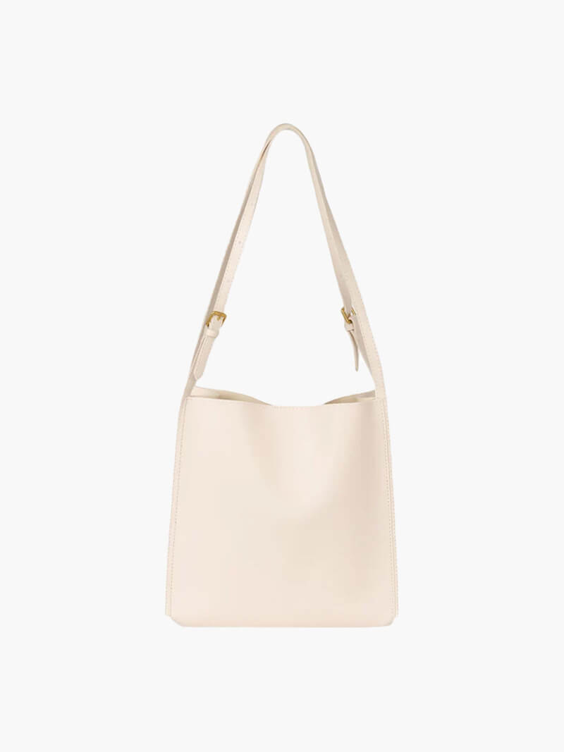 Stella Damen Schultertasche Kunstleder Minimalistisch Schwarz - Norvielle