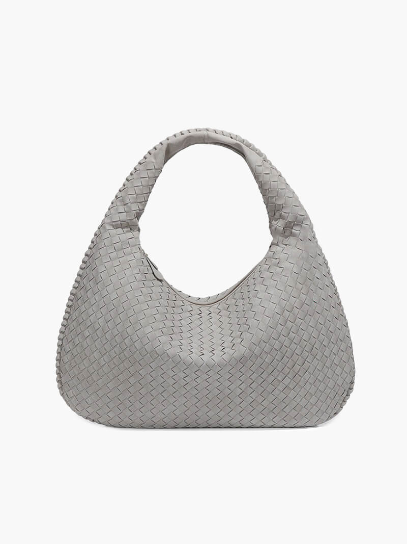 Yvon Damen Geflochtene Wildleder-Hobo-Tasche XL