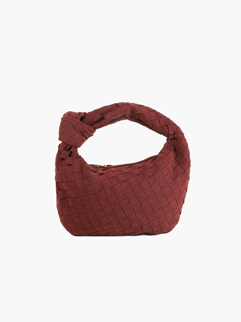 Geflochtene Damen Mini-Tasche Wildleder