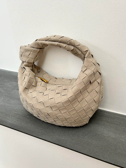 Geflochtene Damen Mini-Tasche Wildleder