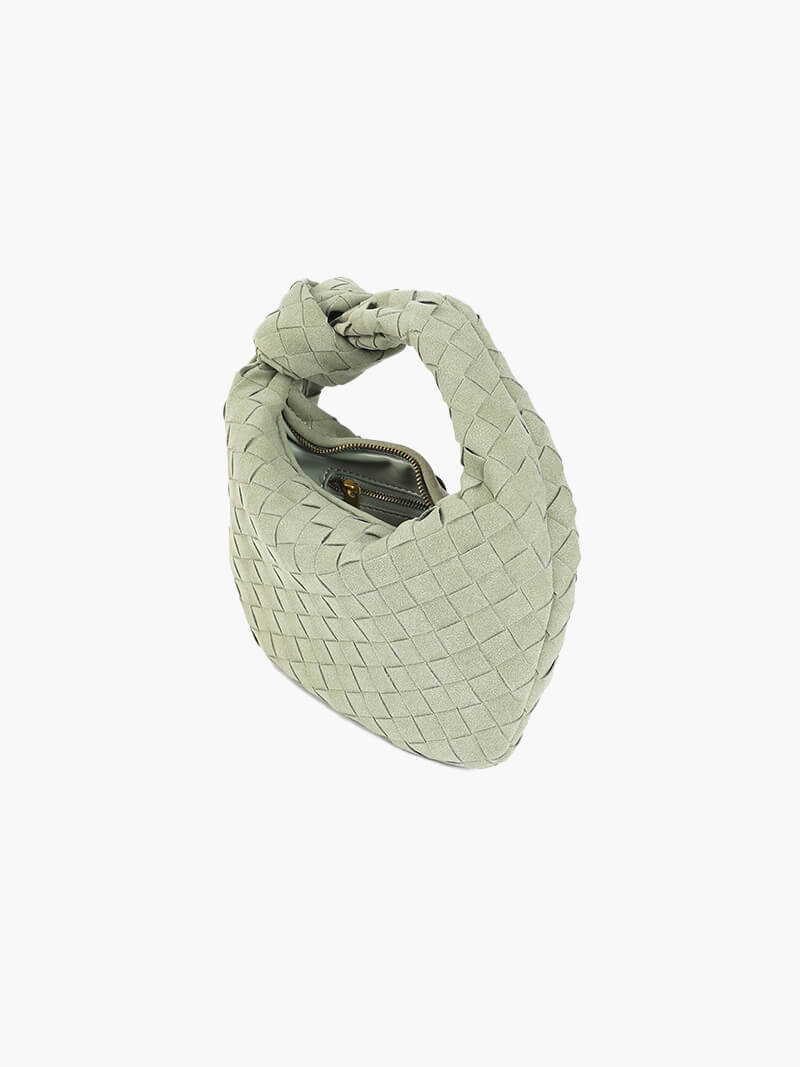 Geflochtene Damen Mini-Tasche Wildleder