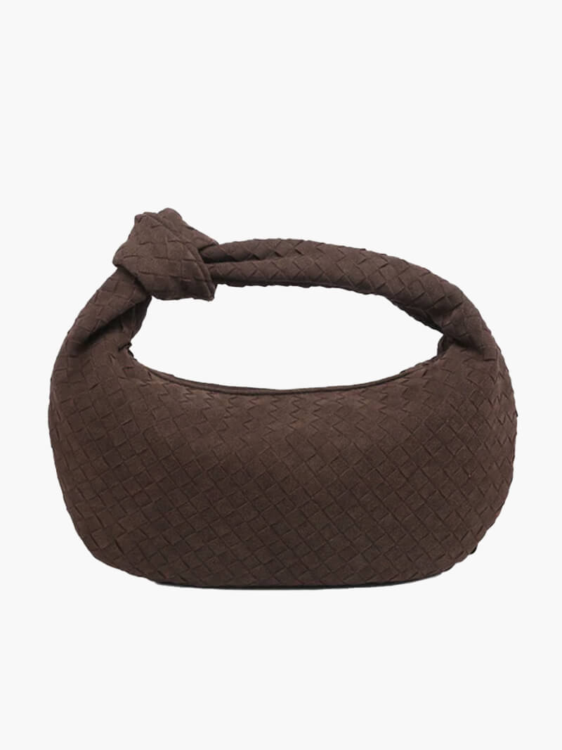 Geflochtene Hobo-Tasche mit Knotendetail