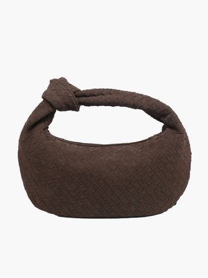 Geflochtene Hobo-Tasche mit Knotendetail