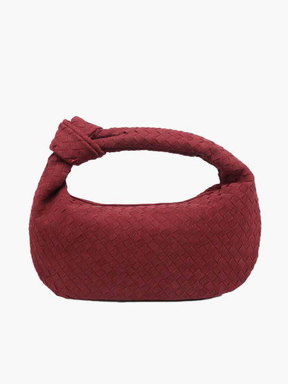 Geflochtene Hobo-Tasche mit Knotendetail