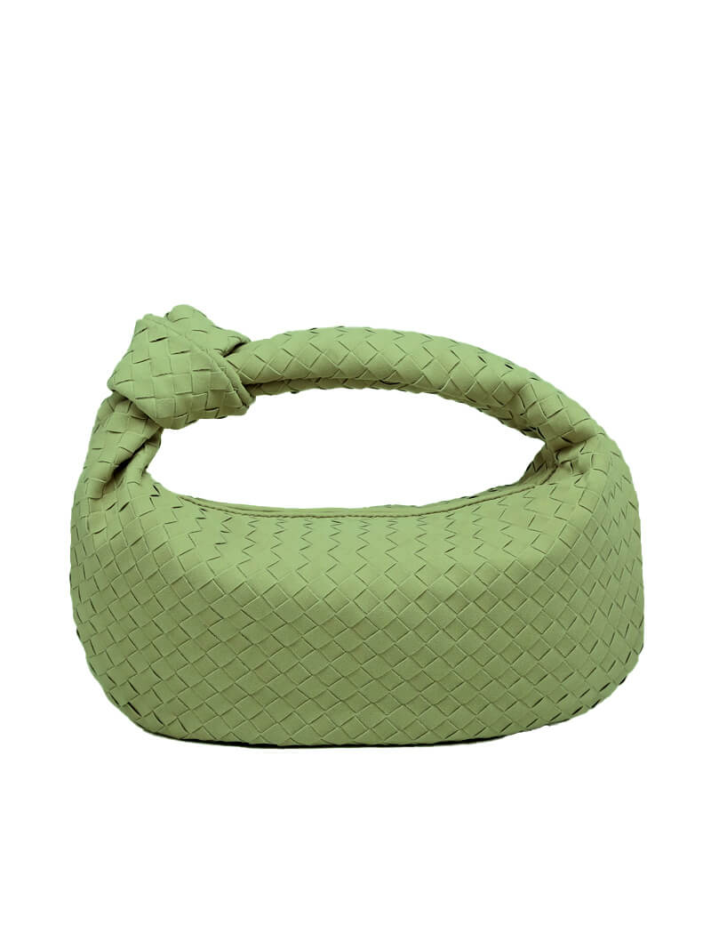 Geflochtene Hobo-Tasche mit Knotendetail