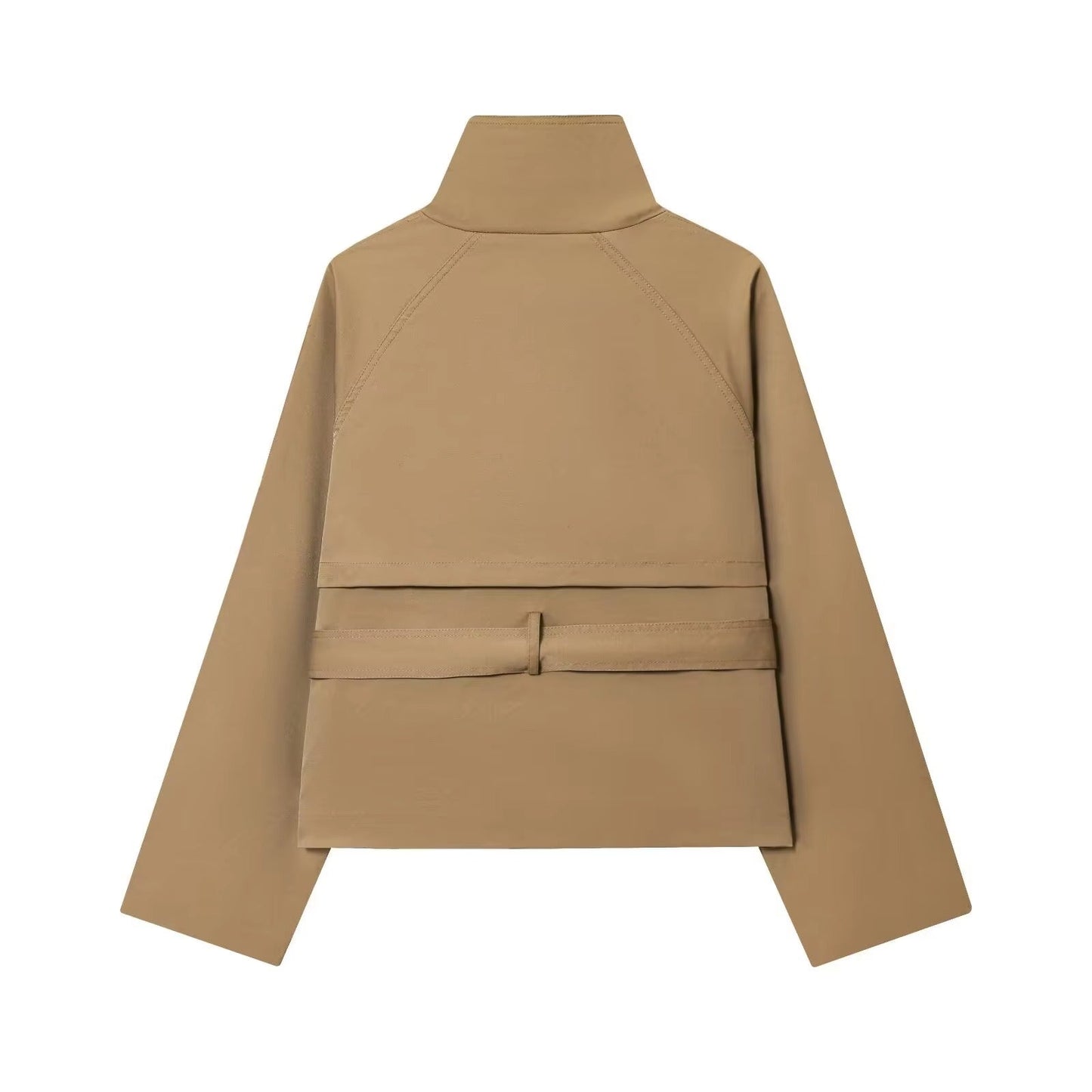 Damen Kurzer Winter-Trenchcoat mit Gürtel