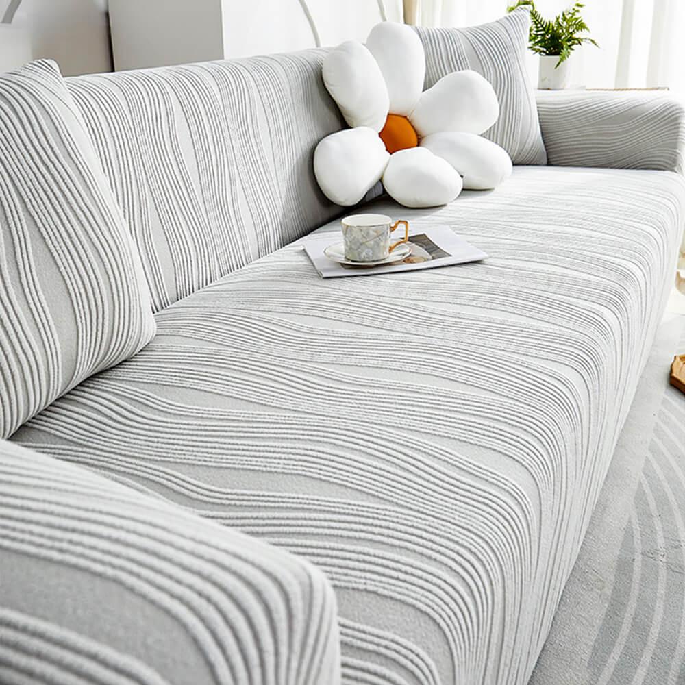 Sofabezug Jacquardstoff Haustierfreundlich Beige