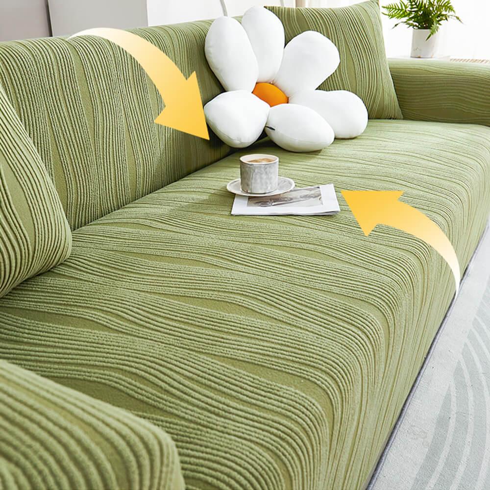 Sofabezug Jacquardstoff Haustierfreundlich Beige
