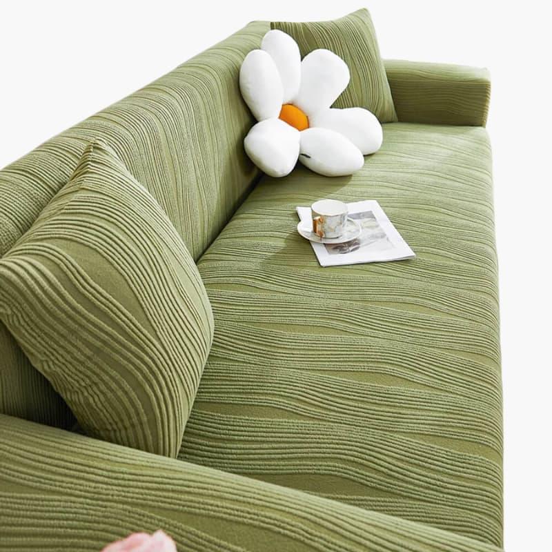 Sofabezug Jacquardstoff Haustierfreundlich Beige