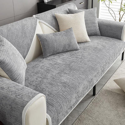 Haustierfreundlicher Sofaüberzug aus Chenille-Stoff