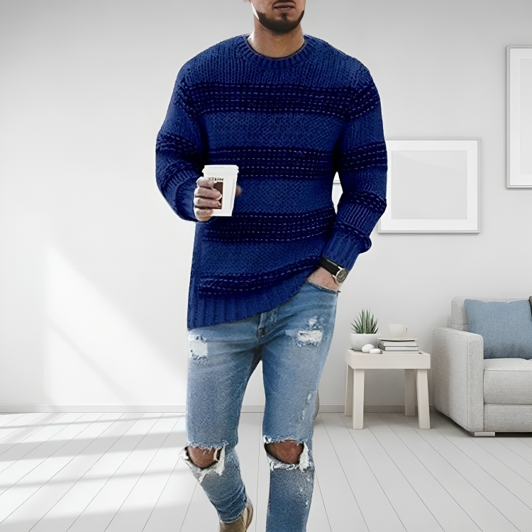 Norvielle Herren Strickpullover Weich Zeitlos Beige