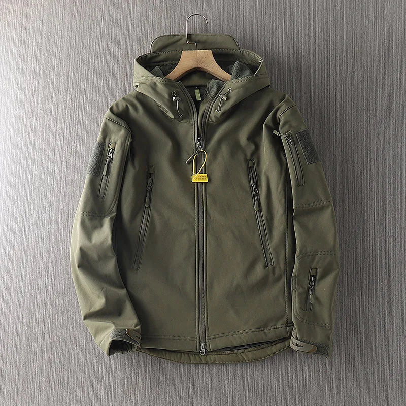 Herren Softshelljacke Wasserabweisend mit Kapuze