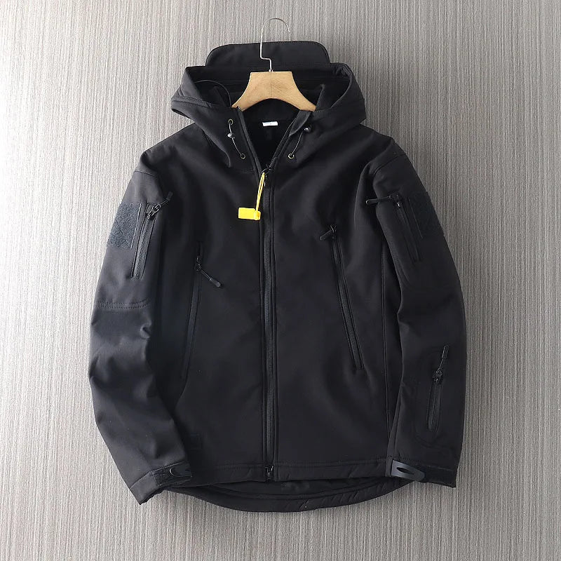 Herren Softshelljacke Wasserabweisend mit Kapuze