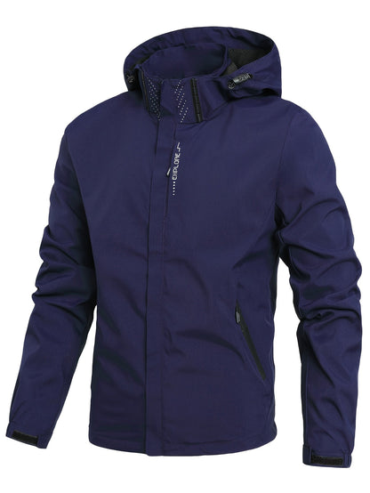Herren Softshelljacke Mit Kapuze Winddicht Schwarz - Norvielle