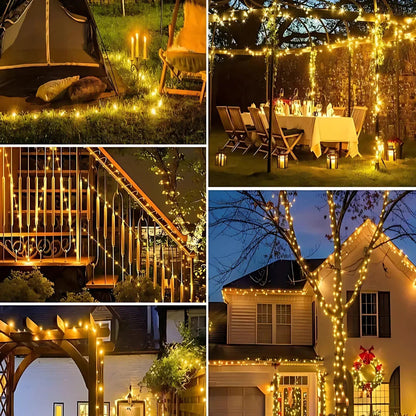Weihnachtsbeleuchtung Solar Lichterkette Außen