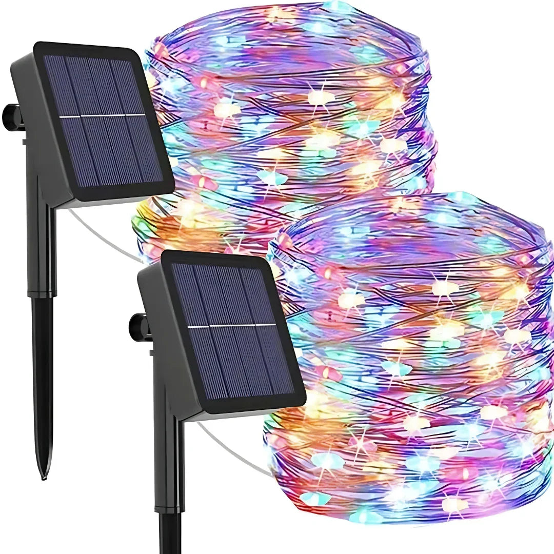 Weihnachtsbeleuchtung Solar Lichterkette Außen