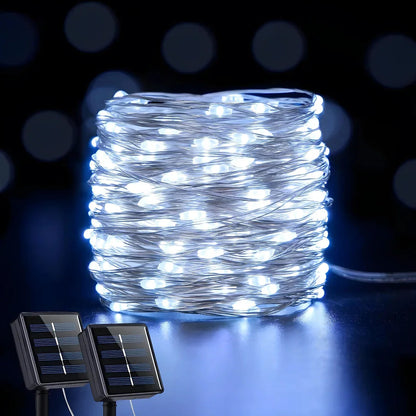 Weihnachtsbeleuchtung Solar Lichterkette Außen