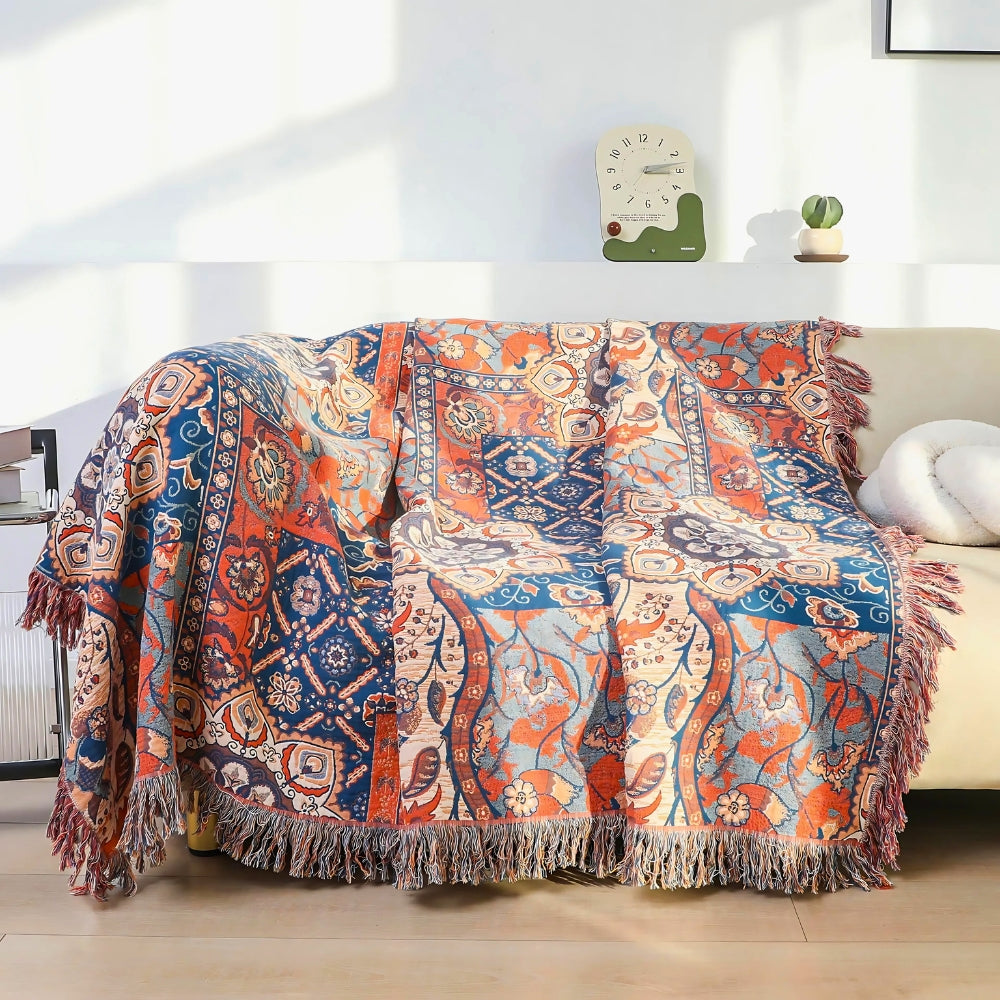 Solea Damen Wurfdecke Baumwoll Jacquard Floral - Norvielle