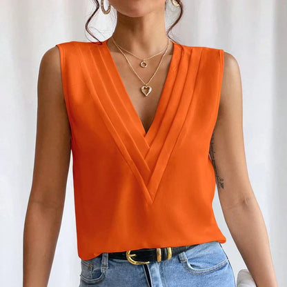 Norvielle Damen Ärmellose Bluse Elegantes Design