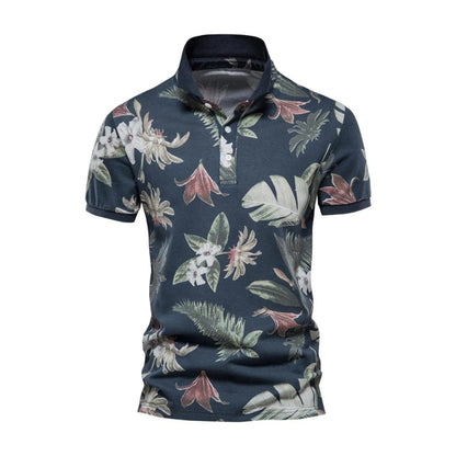 Herren Polo T-Shirt Kurzärmelig Kragen Aufdruck Sommer - Norvielle