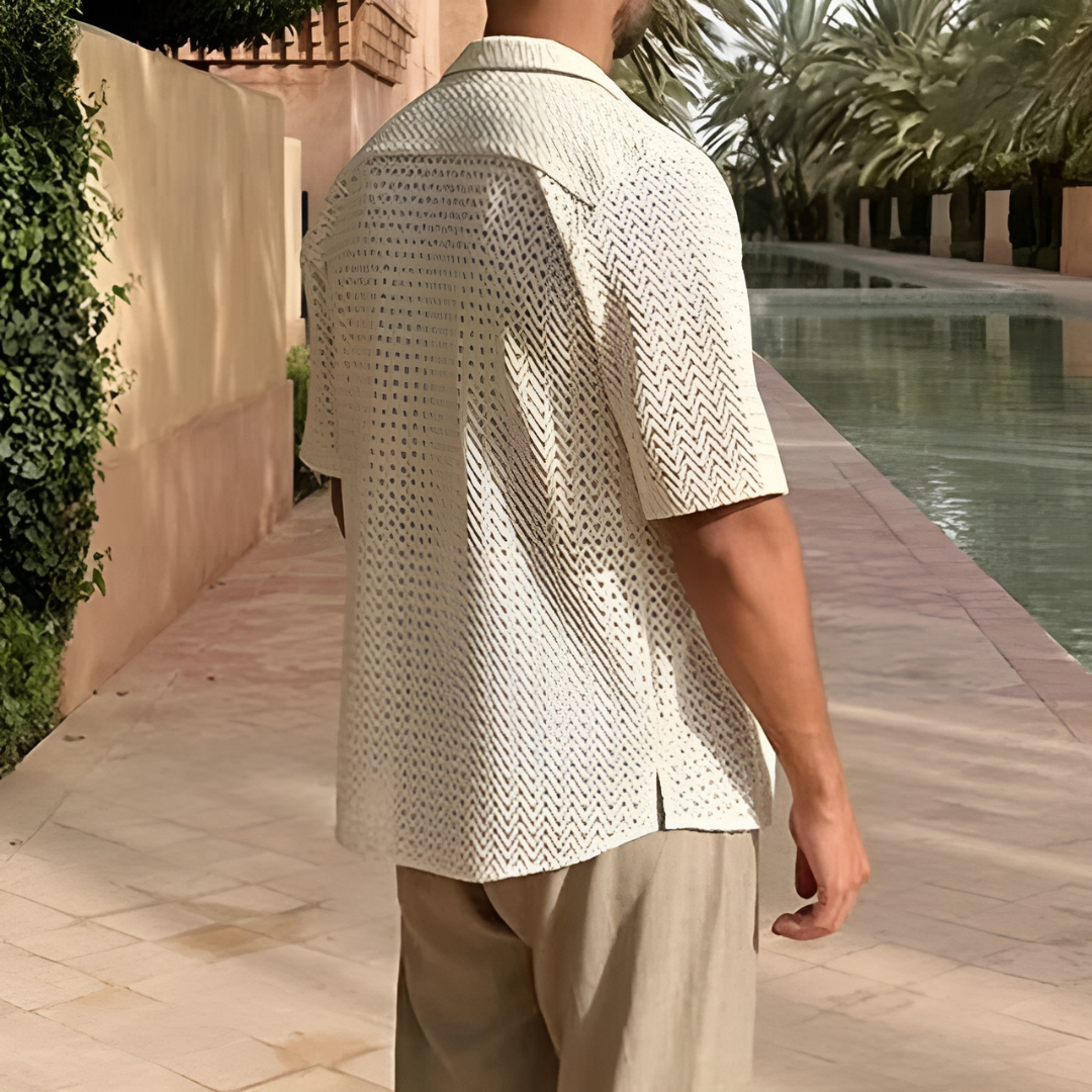 Sommerhemd – mit Knopfleiste – leicht – Polohemd – Kurzarmhemden für Herren-Chaps Herrenmode