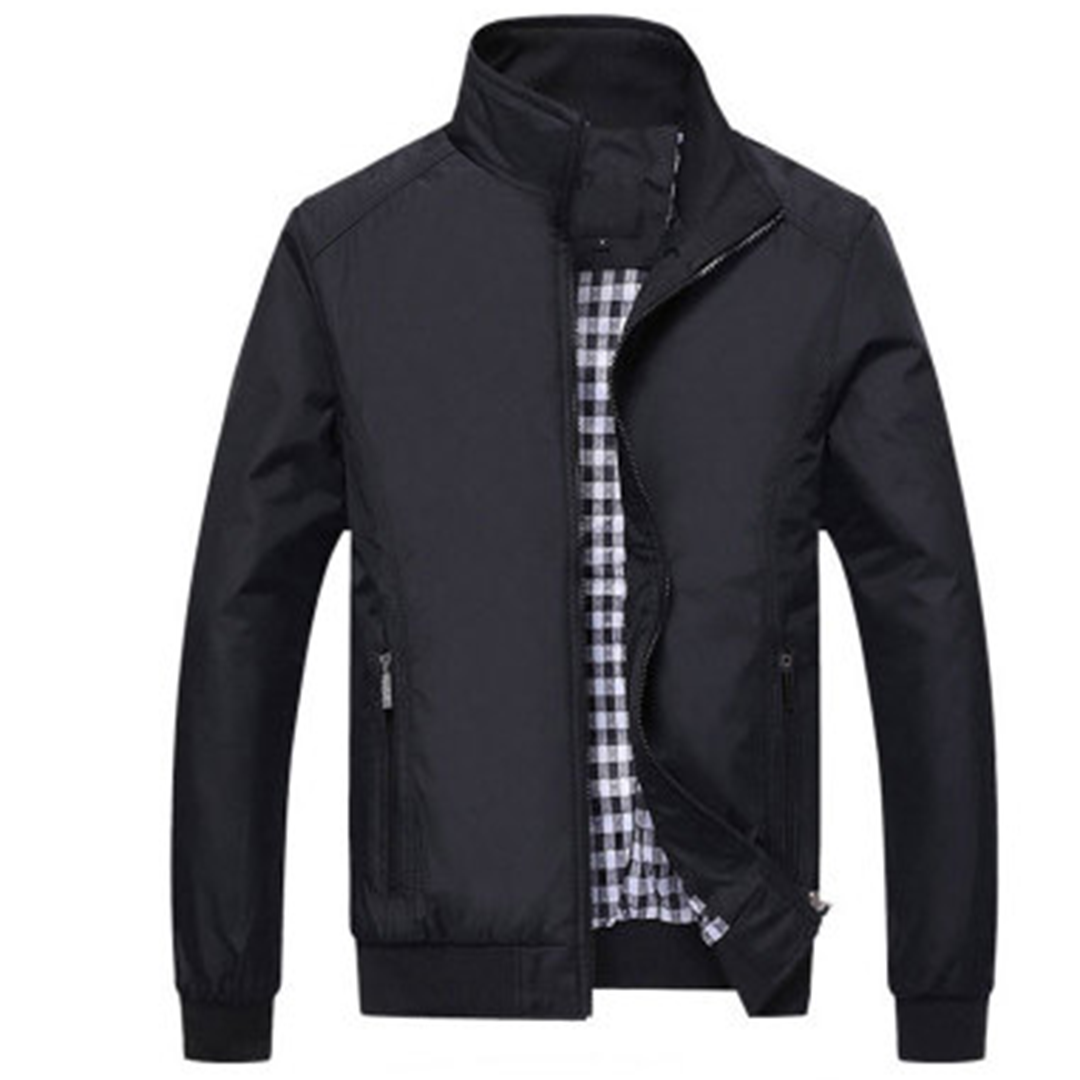 Herren Sommerjacke Winddichte Harringtonjacke Reißverschluss - Norvielle
