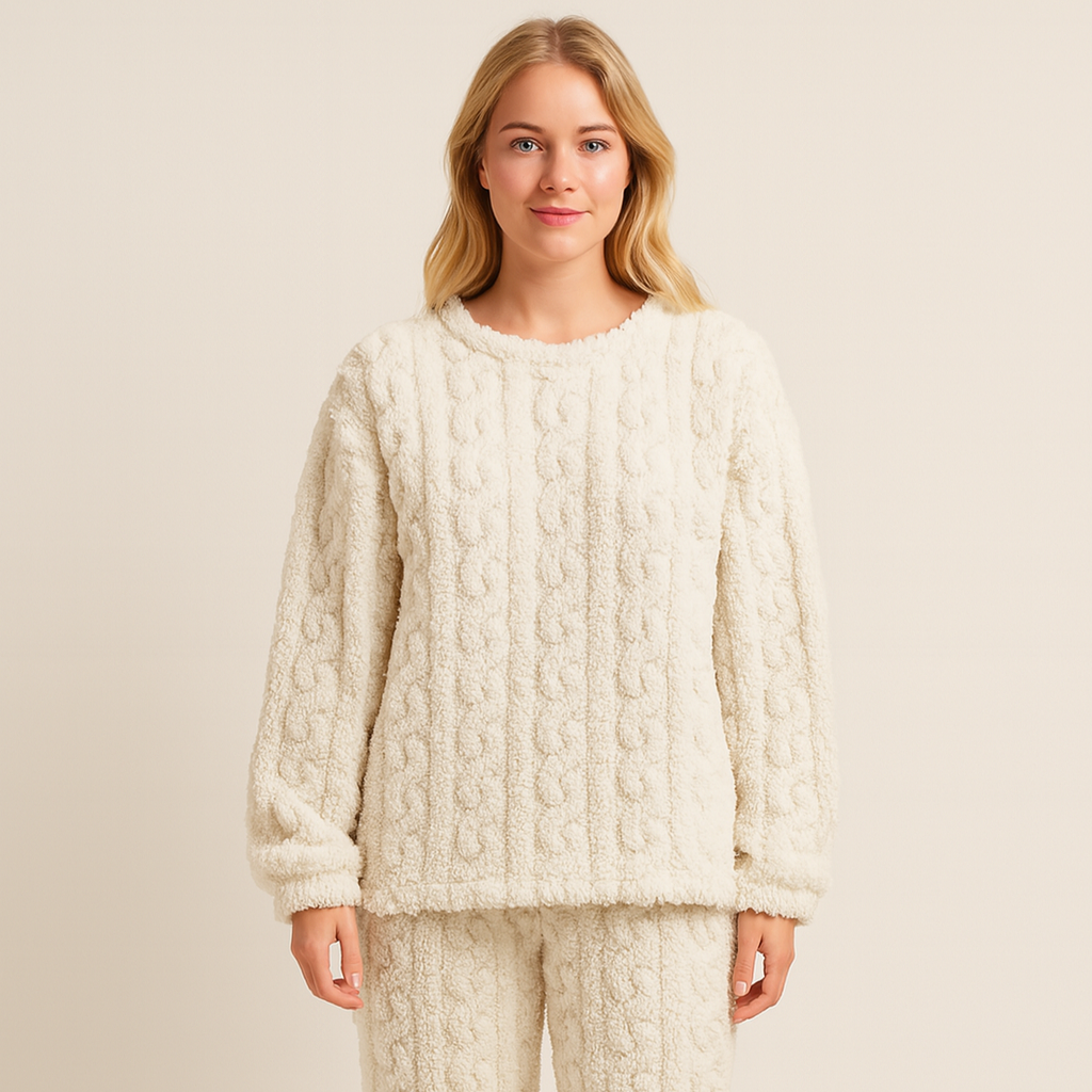 Damen Pyjama-Set Zweiteilig Hose Oberteil - Norvielle
