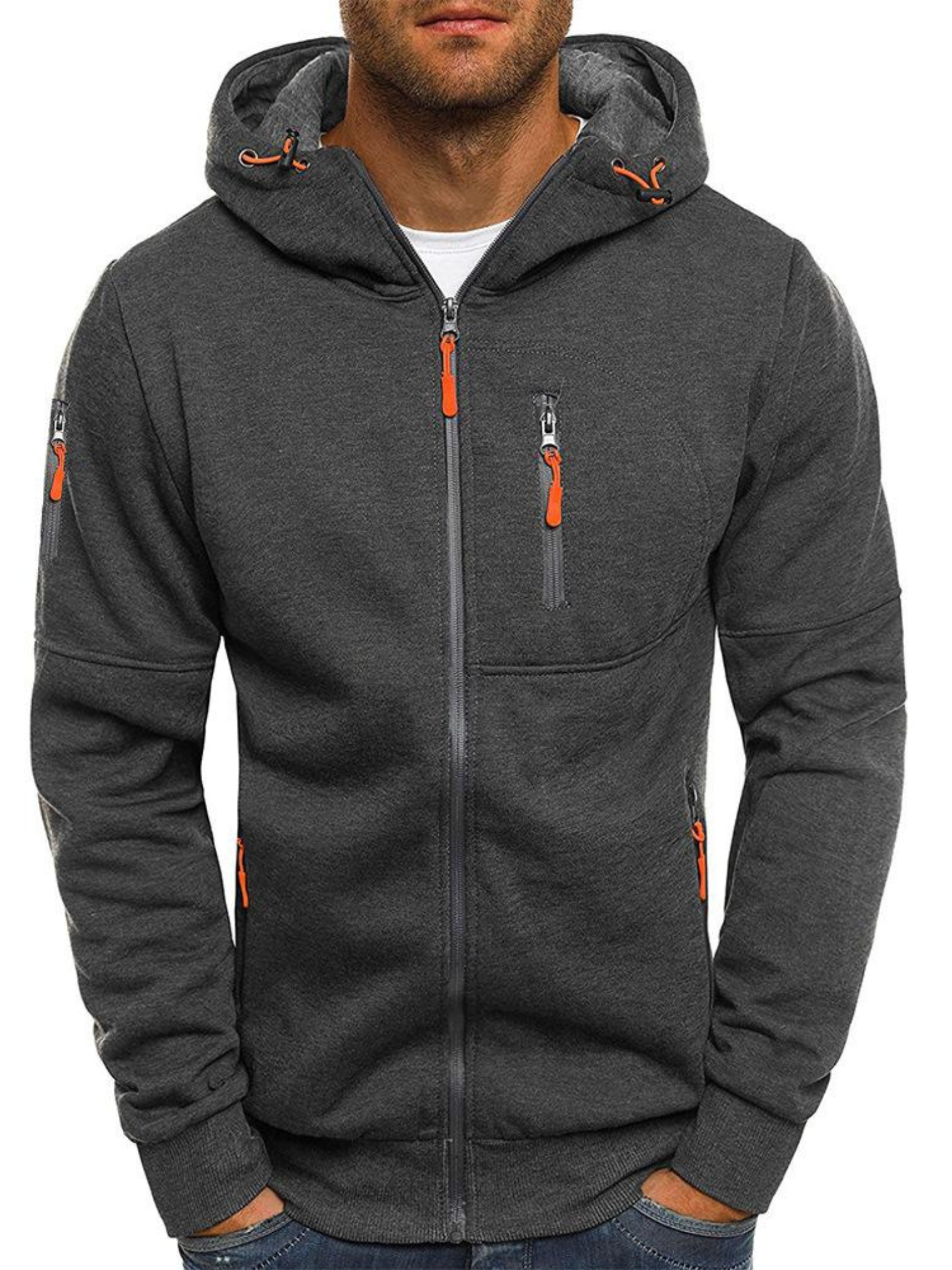 Herren Sportjacke Slim Fit Kapuze Leichtgewichtig - Norvielle