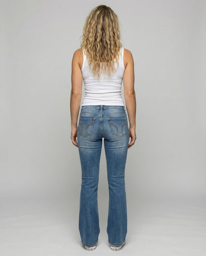 Damen Flared Jeans Lässig
