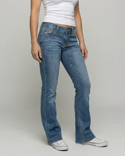 Damen Flared Jeans Lässig