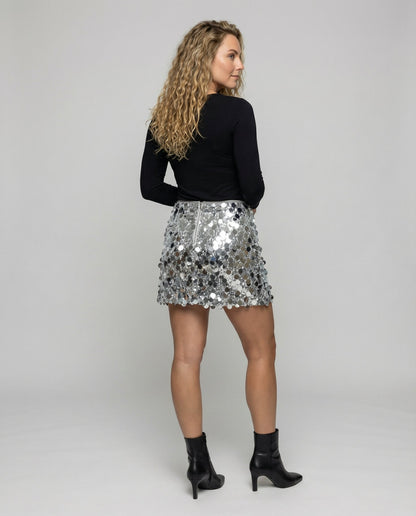 Eleganter Damen Minirock Pailletten