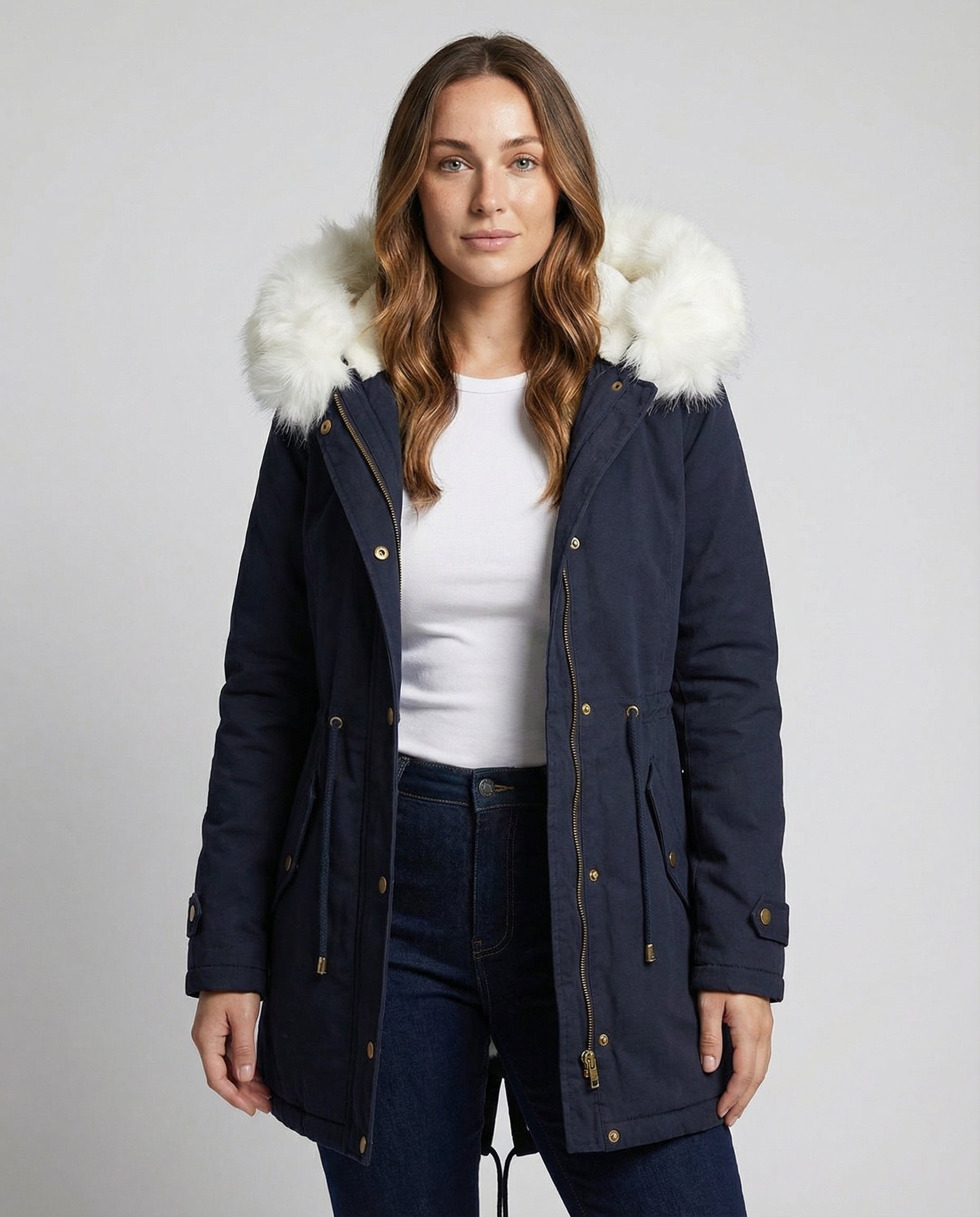 Damen Winterjacke Mittellang Warm - Norvielle