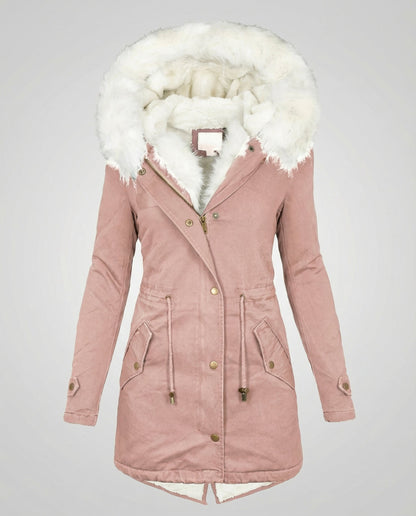 Damen Winterjacke Mittellang Warm