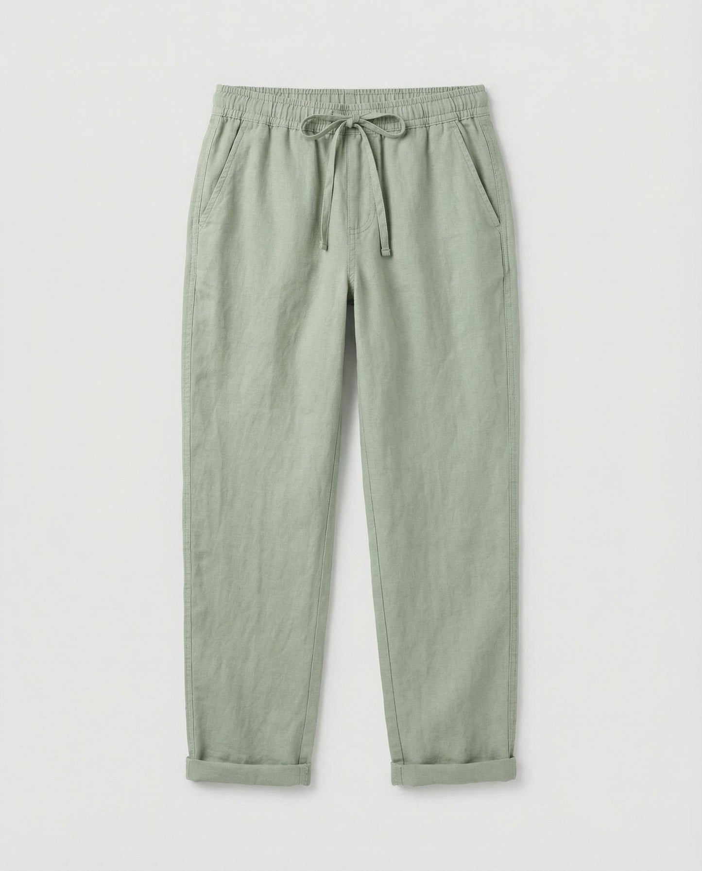 Damen Leinenhose Luftig Sommer Beige