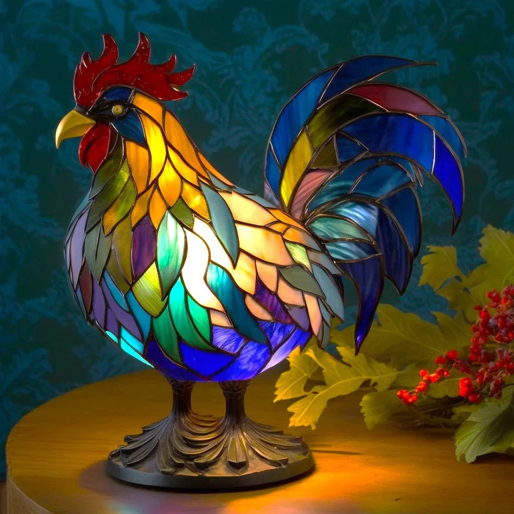 Buntglaslampe Tierdesign für Wohnkultur