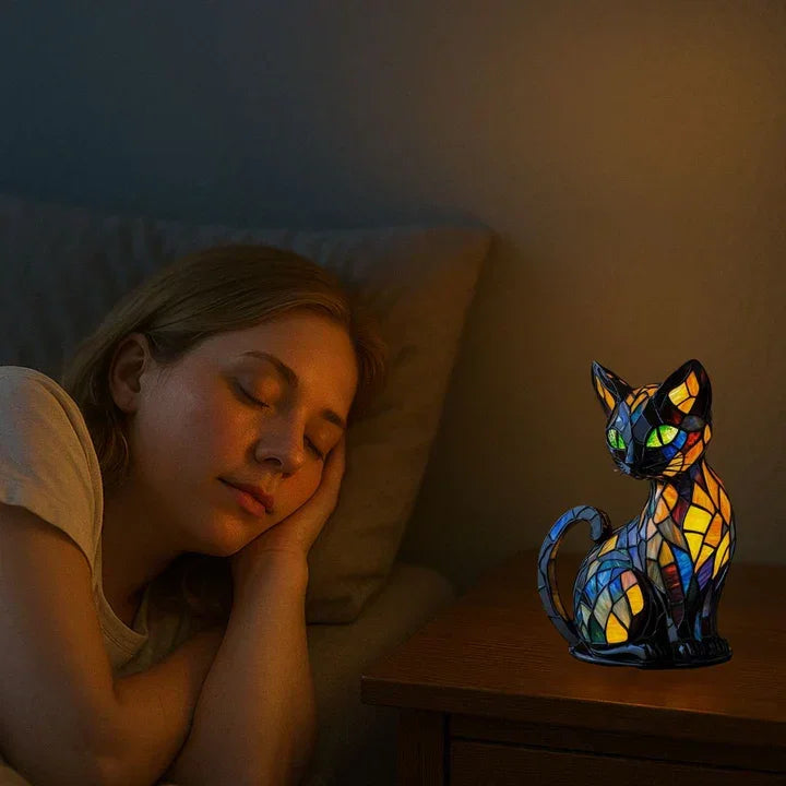 Buntglas Tischlampe Nachttischleuchte Schlafzimmer