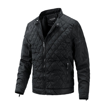 Steppjacke – Freizeit – Reißverschluss – Winterjacke – Herrenjacke-Schwarz-M-Chaps Herrenmode