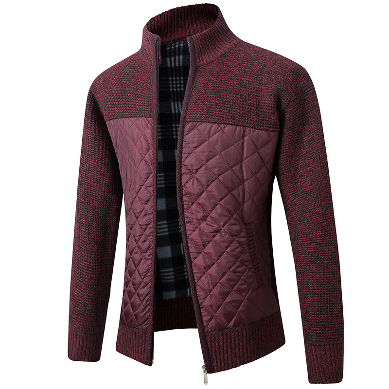 Herren Steppjacke Zip-Up Strickjacke Steppmuster - Norvielle
