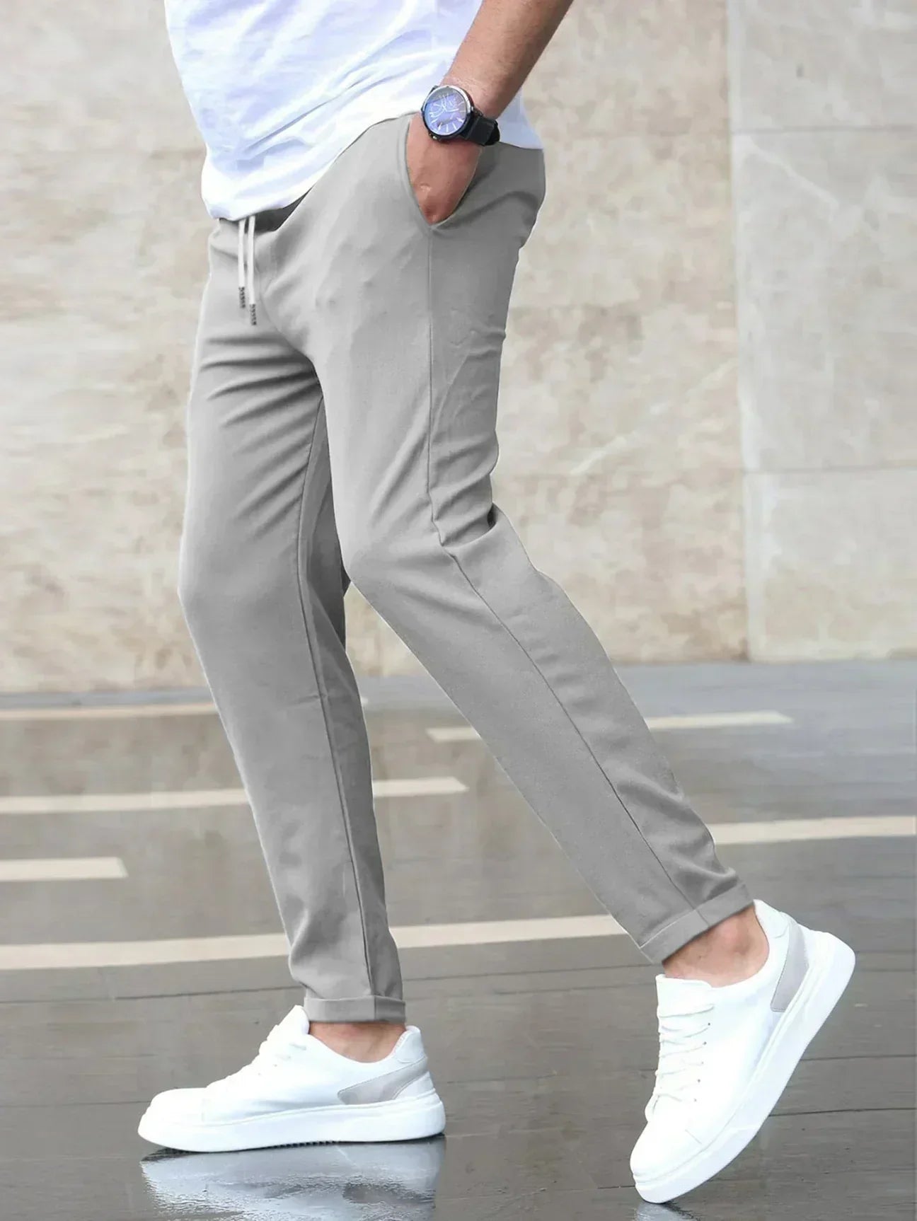 Stretchhosen | Kordelzug | Skinny | Chino-Jogginghosen | Herrenhosen-Chaps Herrenmode
