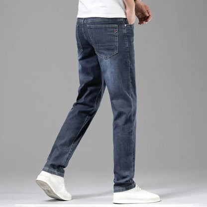 Herren Stretchjeans Normale Passform Gerade Bein Schwarz - Norvielle