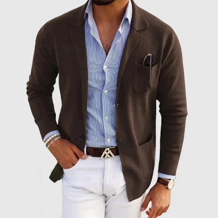 Herren Strickjacke Mit Taschen Und Knöpfen - Norvielle