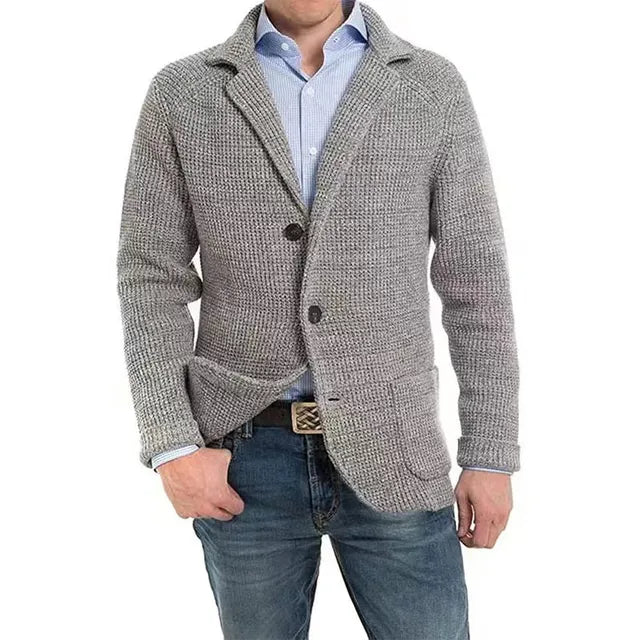 Herren Strickjacke V-Ausschnitt Button-Up - Norvielle