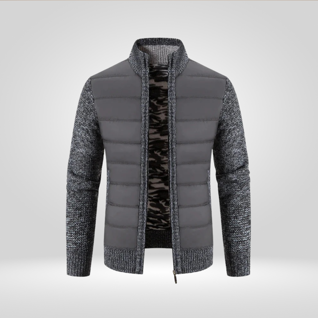 Strickjacke – Herren-Daunenjacke mit Reißverschluss und Wattierung-Chaps Herrenmode