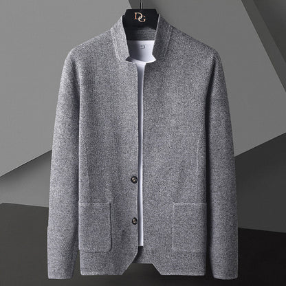 Herren Strickjacke Sommer Knöpfe Taschen - Norvielle