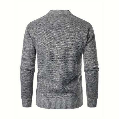 Strickjacke | V-Ausschnitt | Karo-Futter | Strickjacke mit Knopfleiste | Herren Strickjacke-Chaps Herrenmode