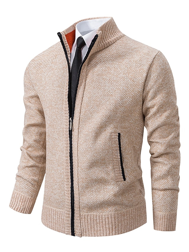 Herren Strickjacke Stehkragen Zip-Up - Norvielle