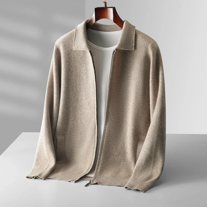 Strickjacke mit Reißverschluss – Herren-Strickjacke mit durchgehendem Reißverschluss-Chaps Herrenmode
