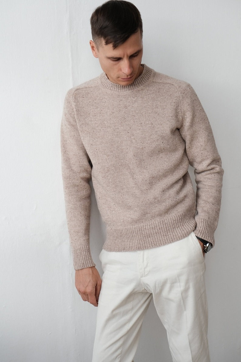 Herren Strickpullover Rundhals Einfarbig - Norvielle