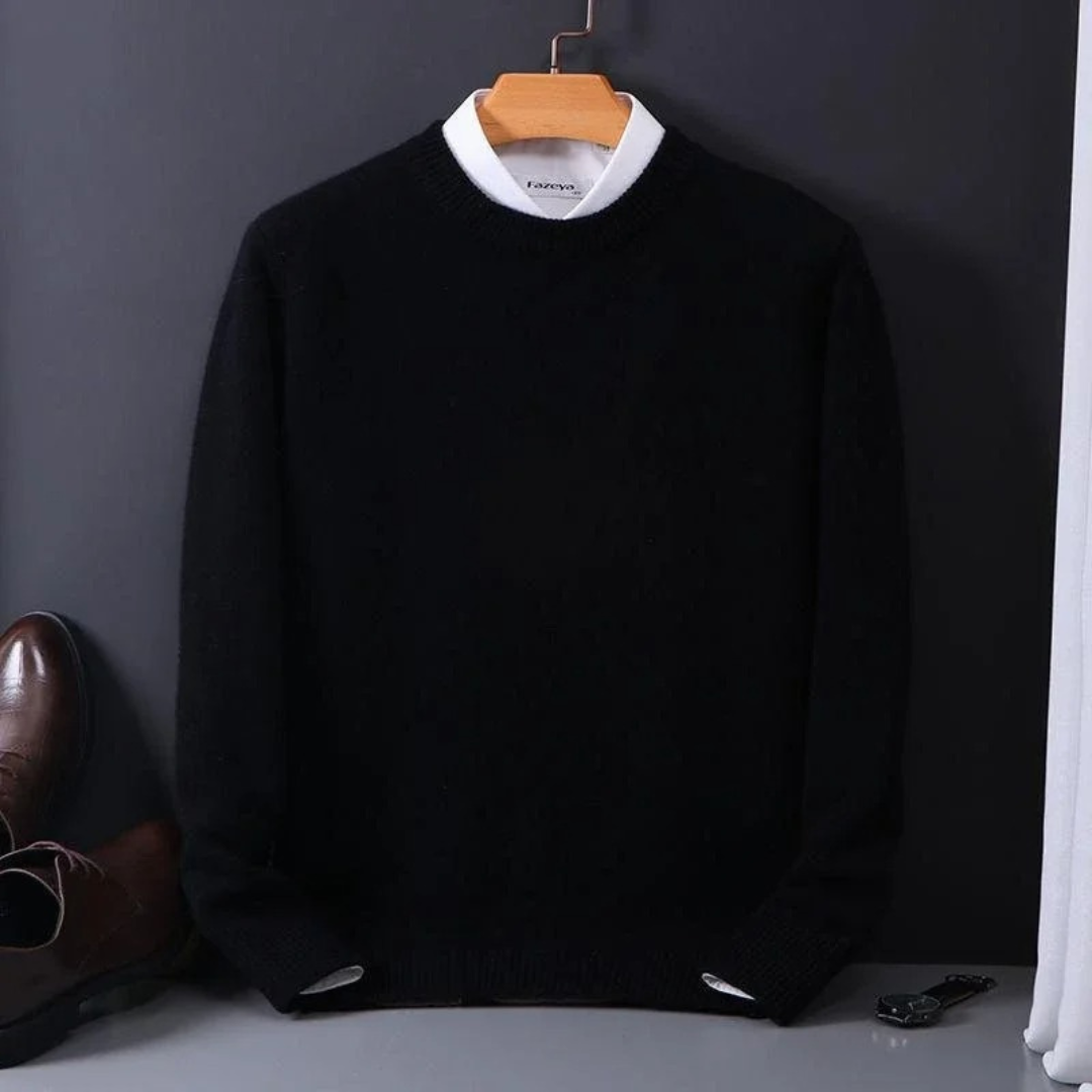 Herren Strickpullover Einfarbig Rundhals Winter - Norvielle